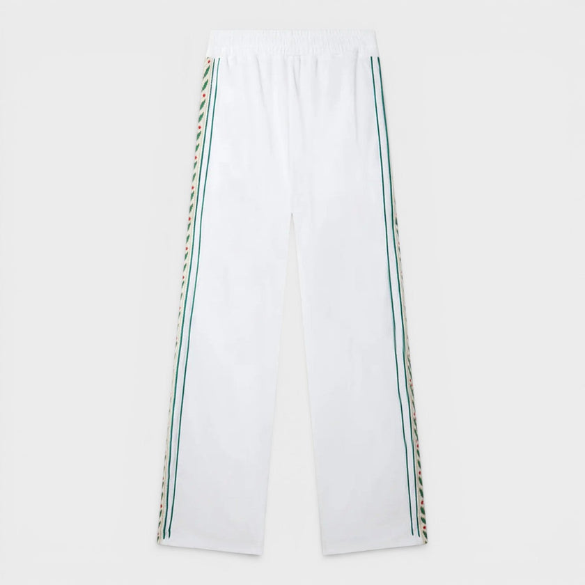Modal Velour Laurel Track Pant White