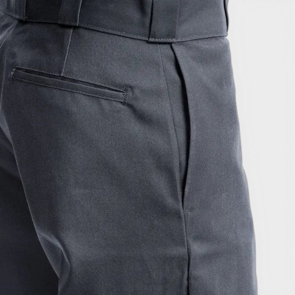 Double Knee Loose Fit Straight Leg Work Pants Charcoal Grey