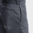 Double Knee Loose Fit Straight Leg Work Pants Charcoal Grey