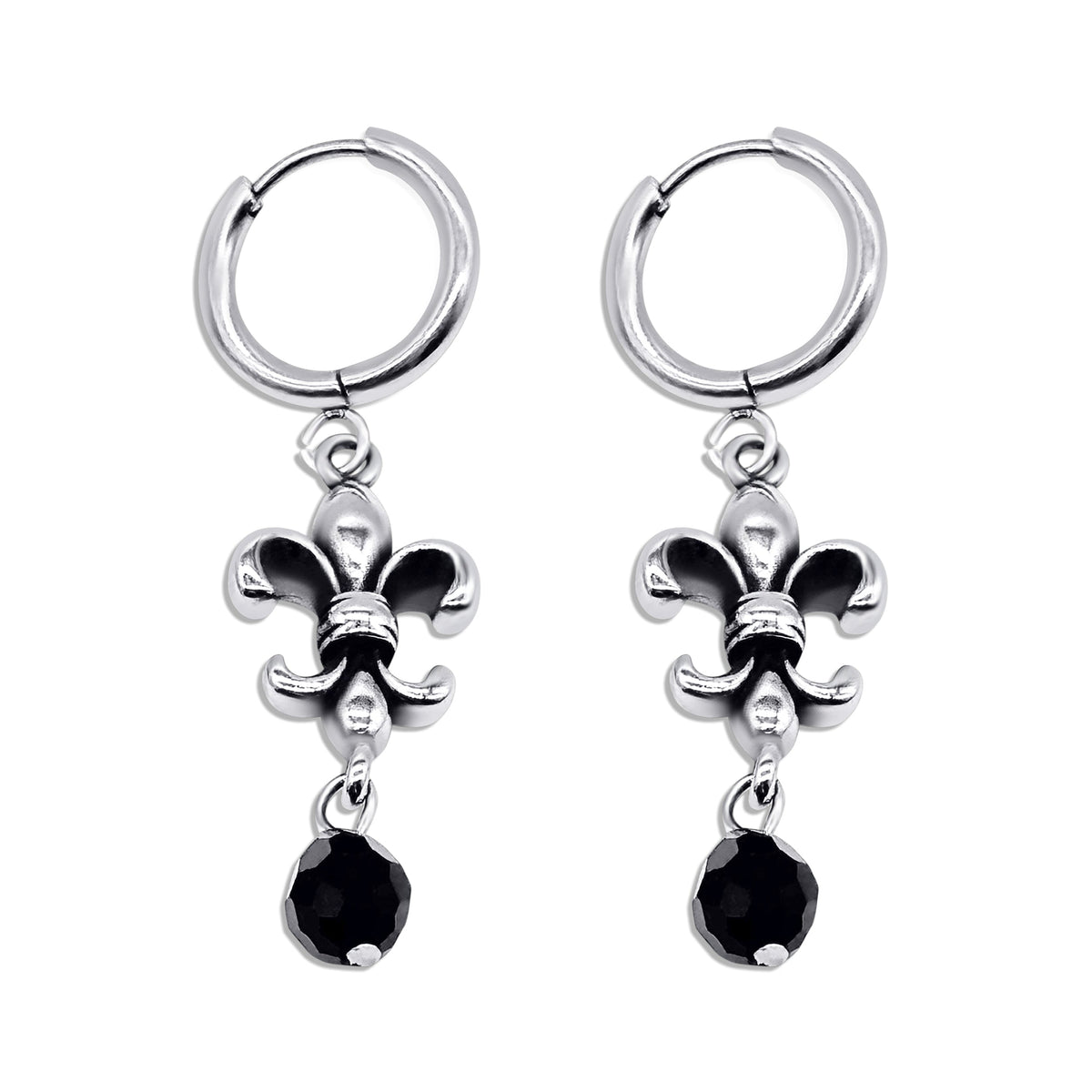 Fleur De Lis Hoop Earrings