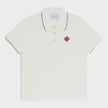 Logo Rib Velour Polo White