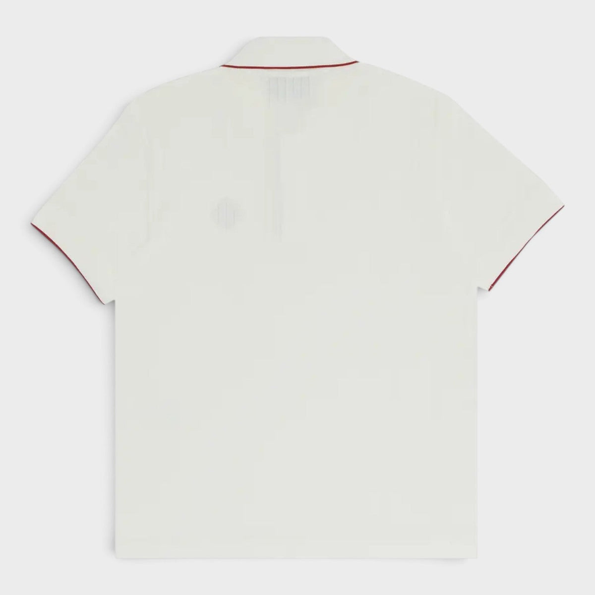 Logo Rib Velour Polo White
