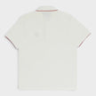 Logo Rib Velour Polo White