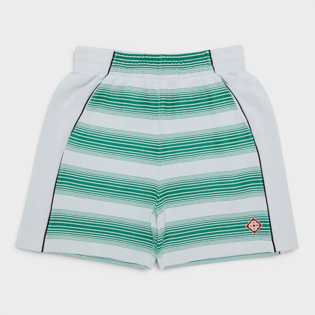 Interlock Sweatshort Gradient Stripe Green White