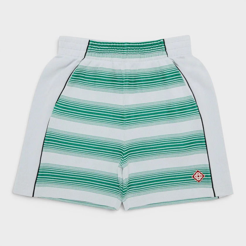 Interlock Sweatshort Gradient Stripe Green White