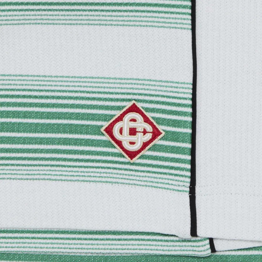 Interlock Sweatshort Gradient Stripe Green White