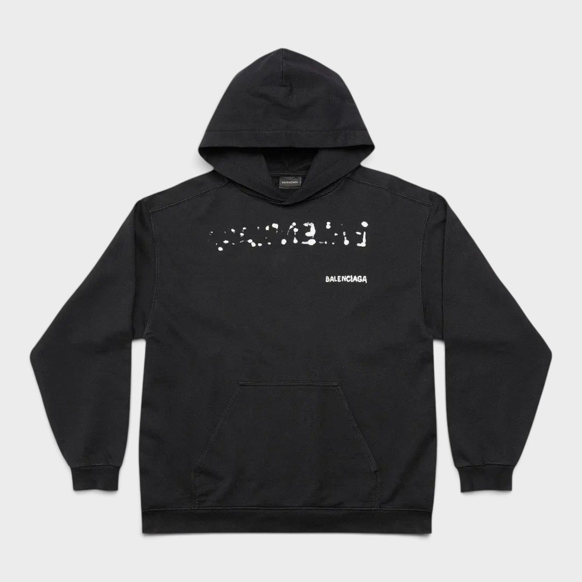 Medium Fit Logo Hoodie Black White