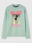 Palm Dream Crewneck Mint Fuchsia
