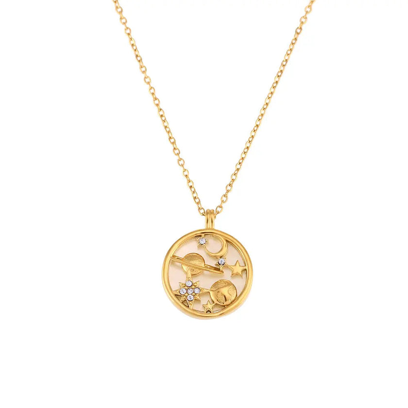 Collar Celestial Astra Luxe de Oro Laminado de 18k