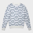 Jacquard Monogram Logo Jumper Grey