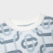 Jacquard Monogram Logo Jumper Grey