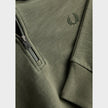 Laurel Wreath Logo Half Zip Collared Sweatshirt Khaki Green