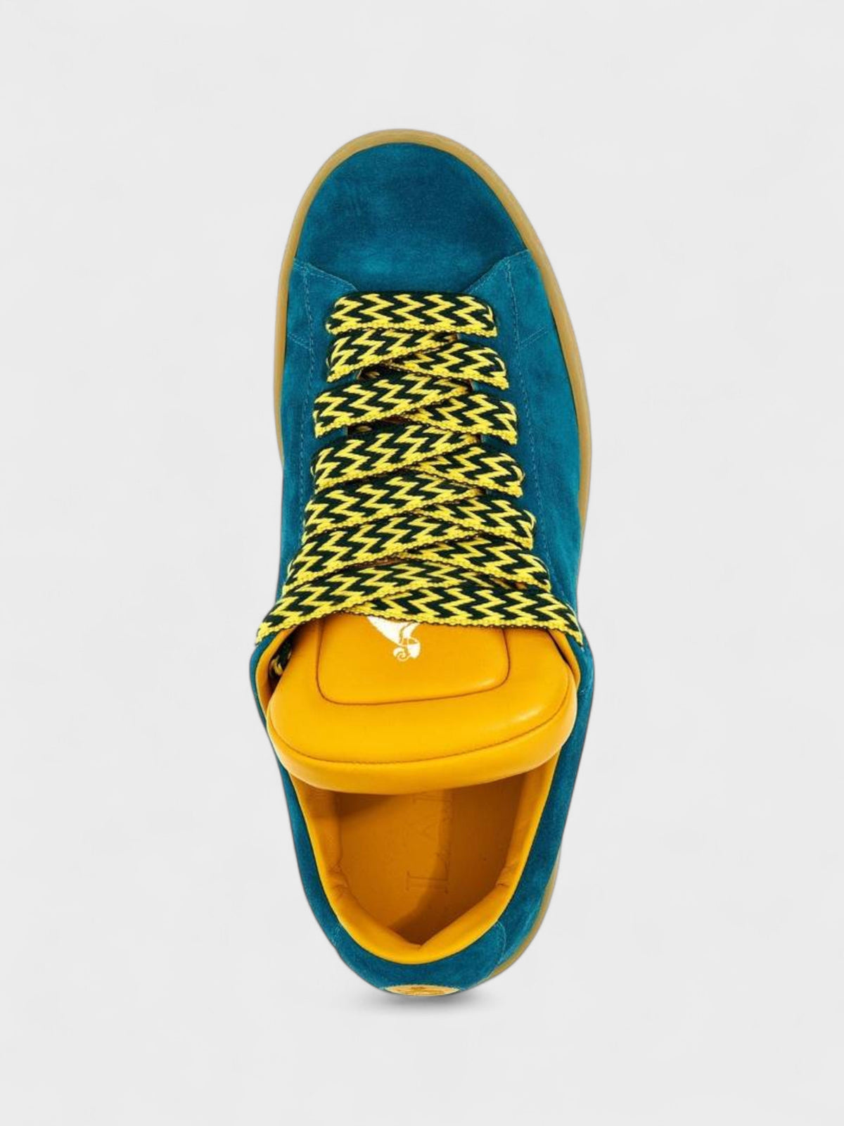 Lanvin x Future Hyper Curb Suede Sneakers Blue Wmns