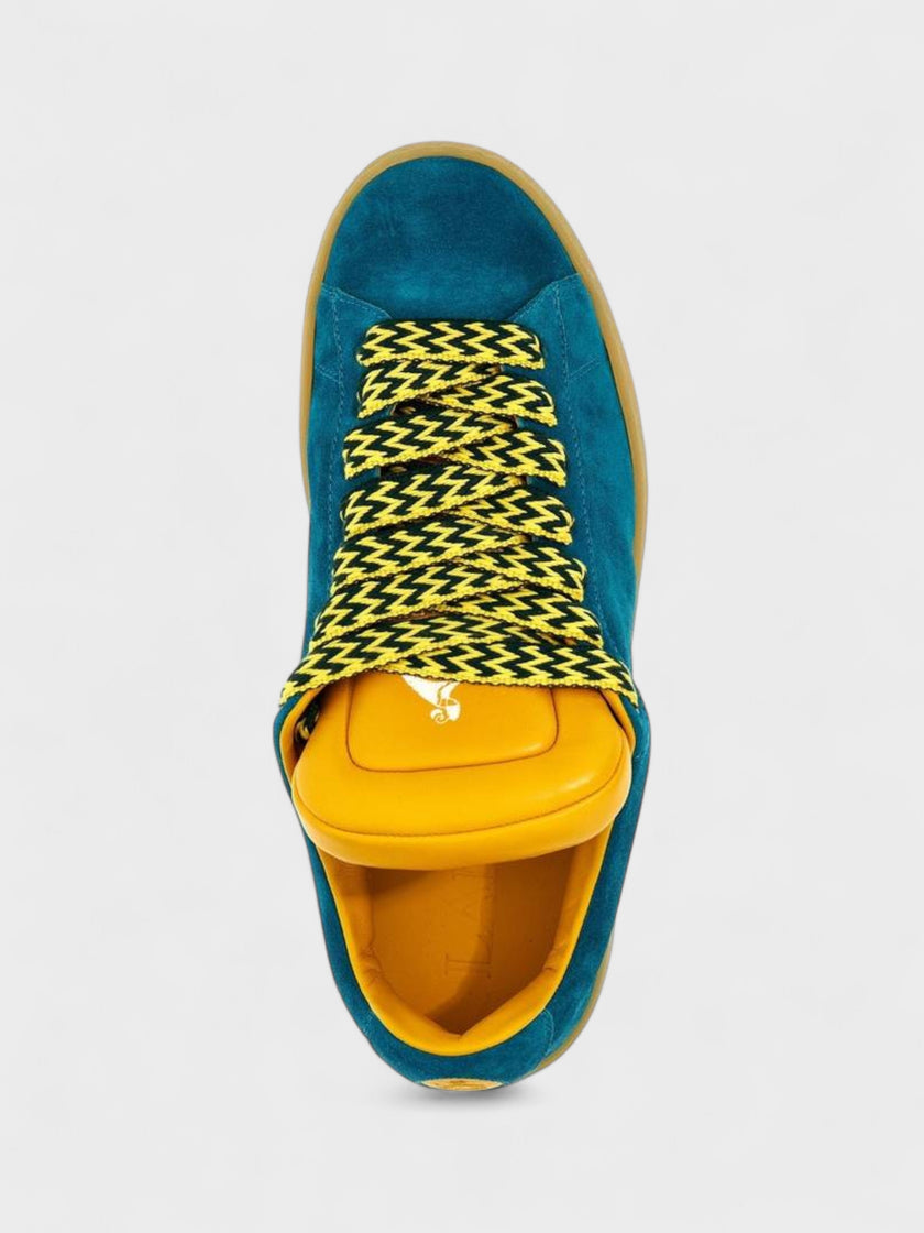 Lanvin x Future Hyper Curb Suede Sneakers Blue Wmns