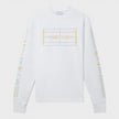 Printed Long Sleeve T-Shirt Pastel Court White
