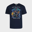 Crayon Temple Tennis Club Screen Printed T-Shirt Navy