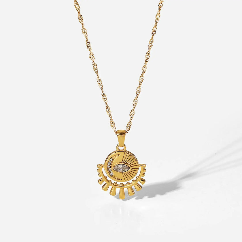 Collier mauvais œil plaqué or 18k Layla Luxe
