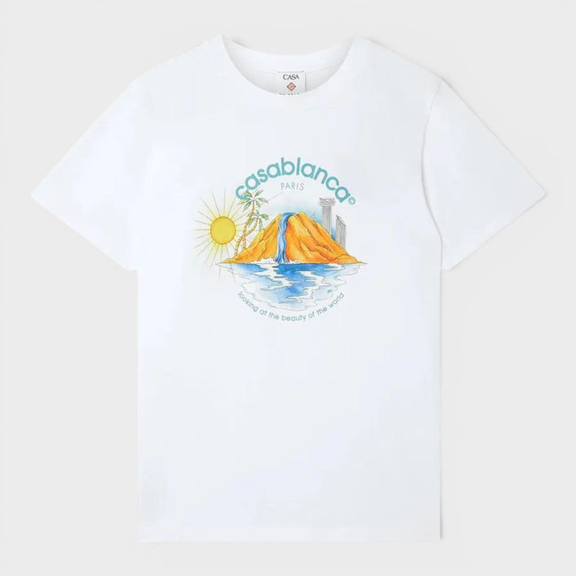 Oasis print-T-shirt hvid