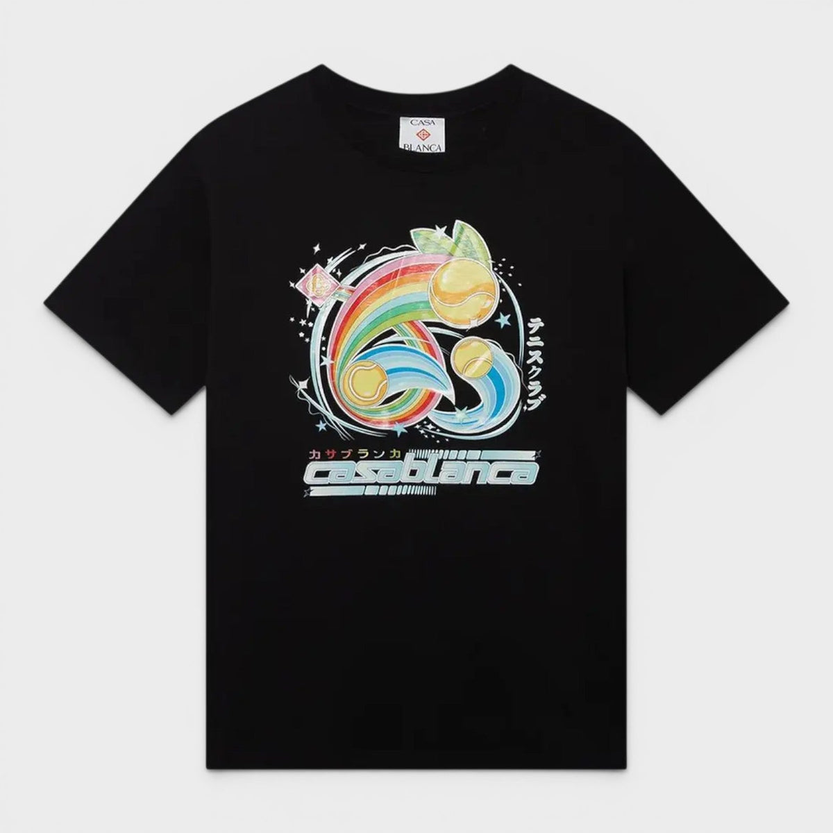 Manga Tennis Ball Printed T-Shirt Black
