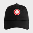 Logo Round Embroidered Patch Cap Black