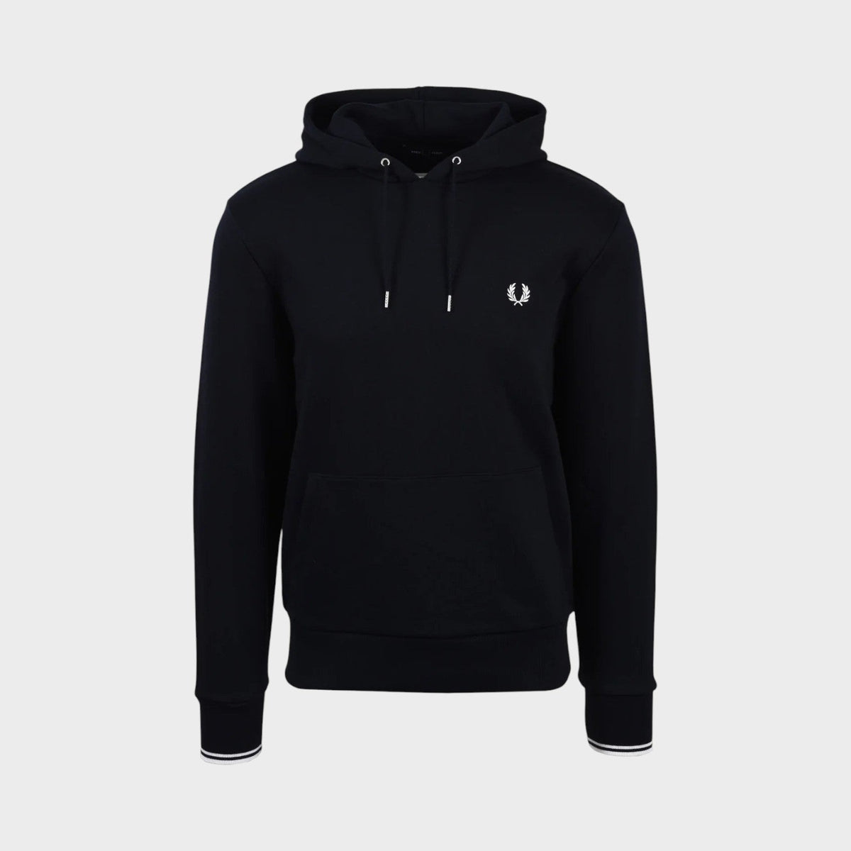 Tipped Hooded Sweatshirt Black