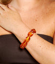 Chunky Cognac Amber Bracelet