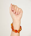 Chunky Cognac Amber Bracelet