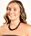 RAW Round Cherry Amber Necklace