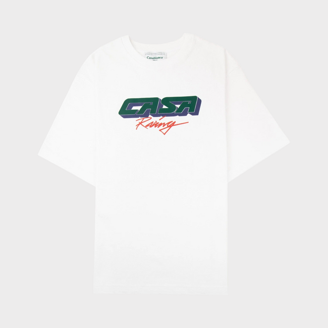 3D-printet oversized t-skjorte Casa Racing hvit