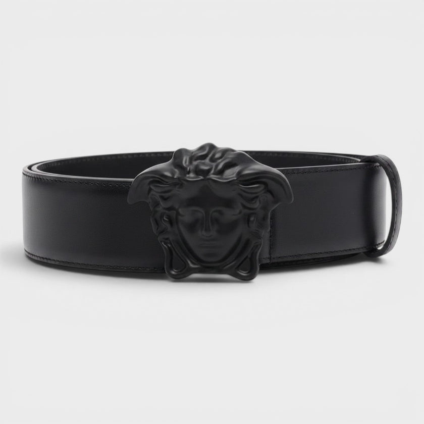 La Medusa Leather Belt Black