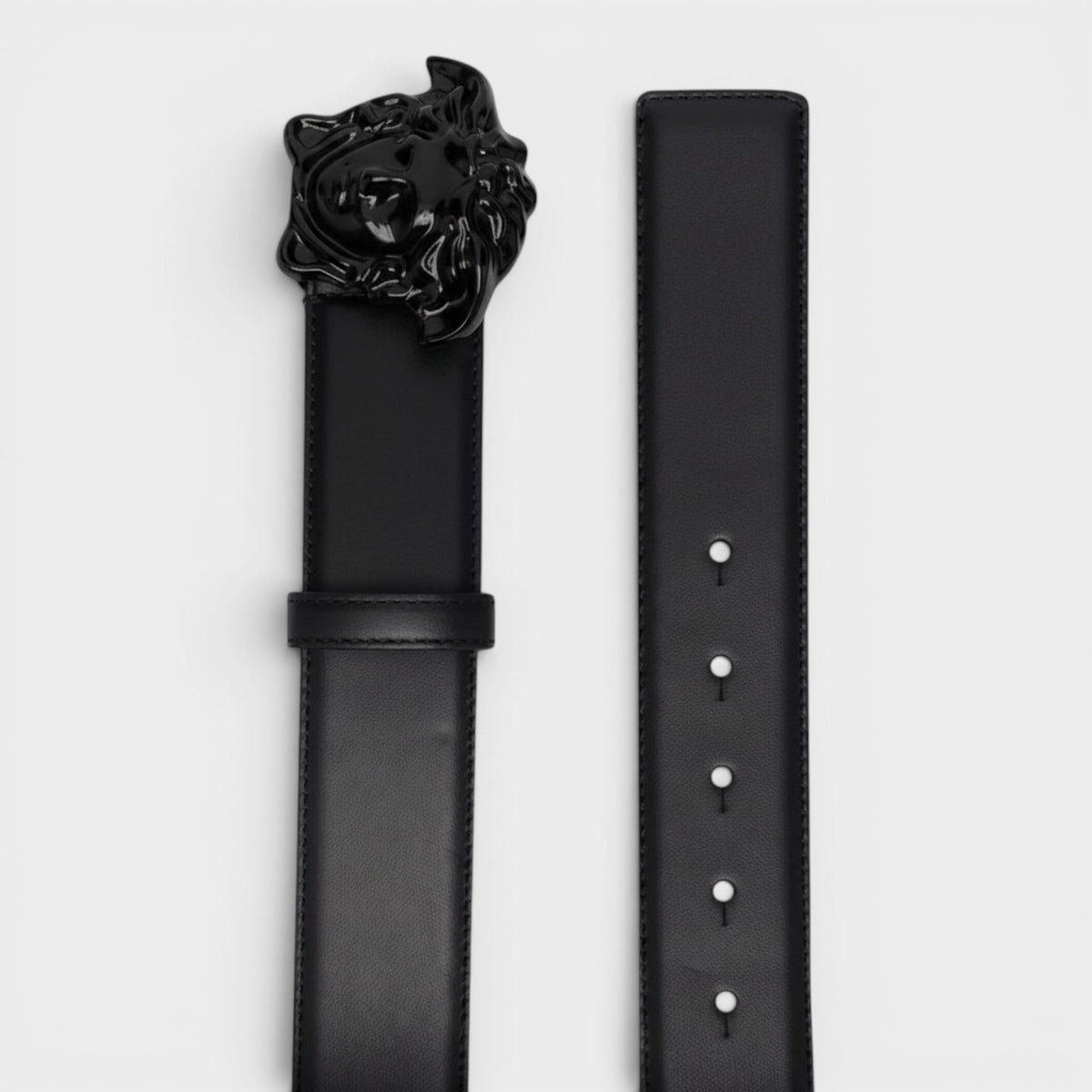 La Medusa Leather Belt Black