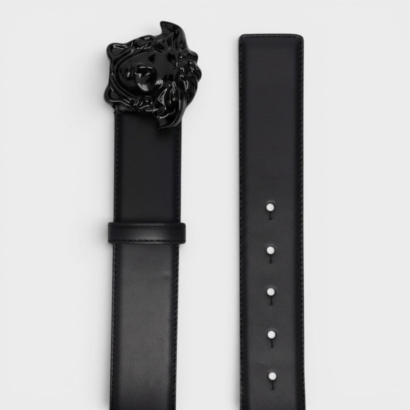 La Medusa Leather Belt Black