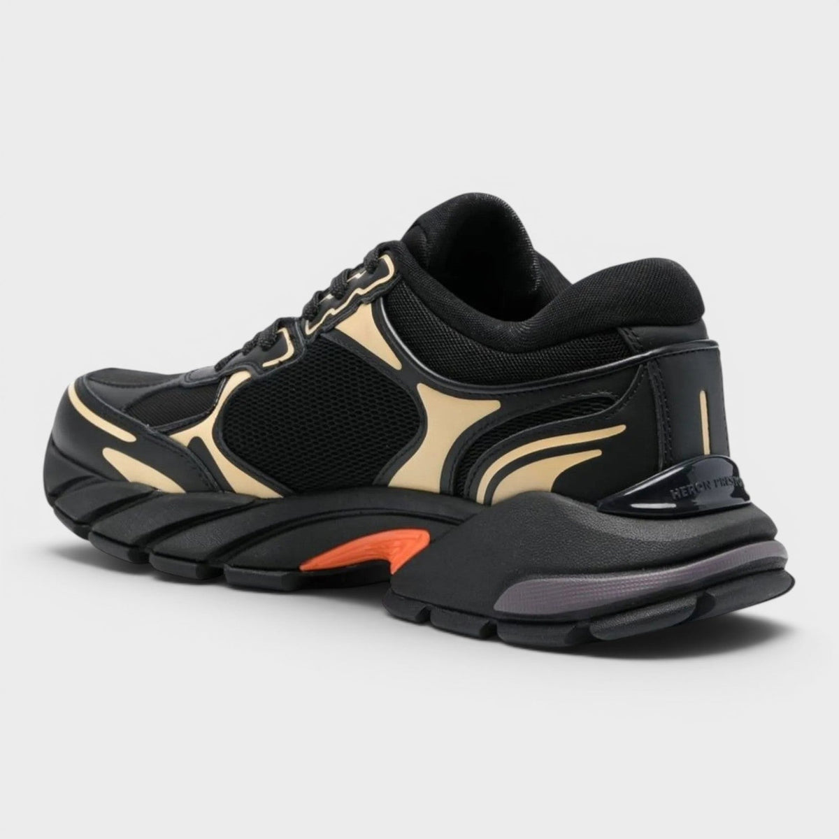 Block Stepper Sneakers Black Beige