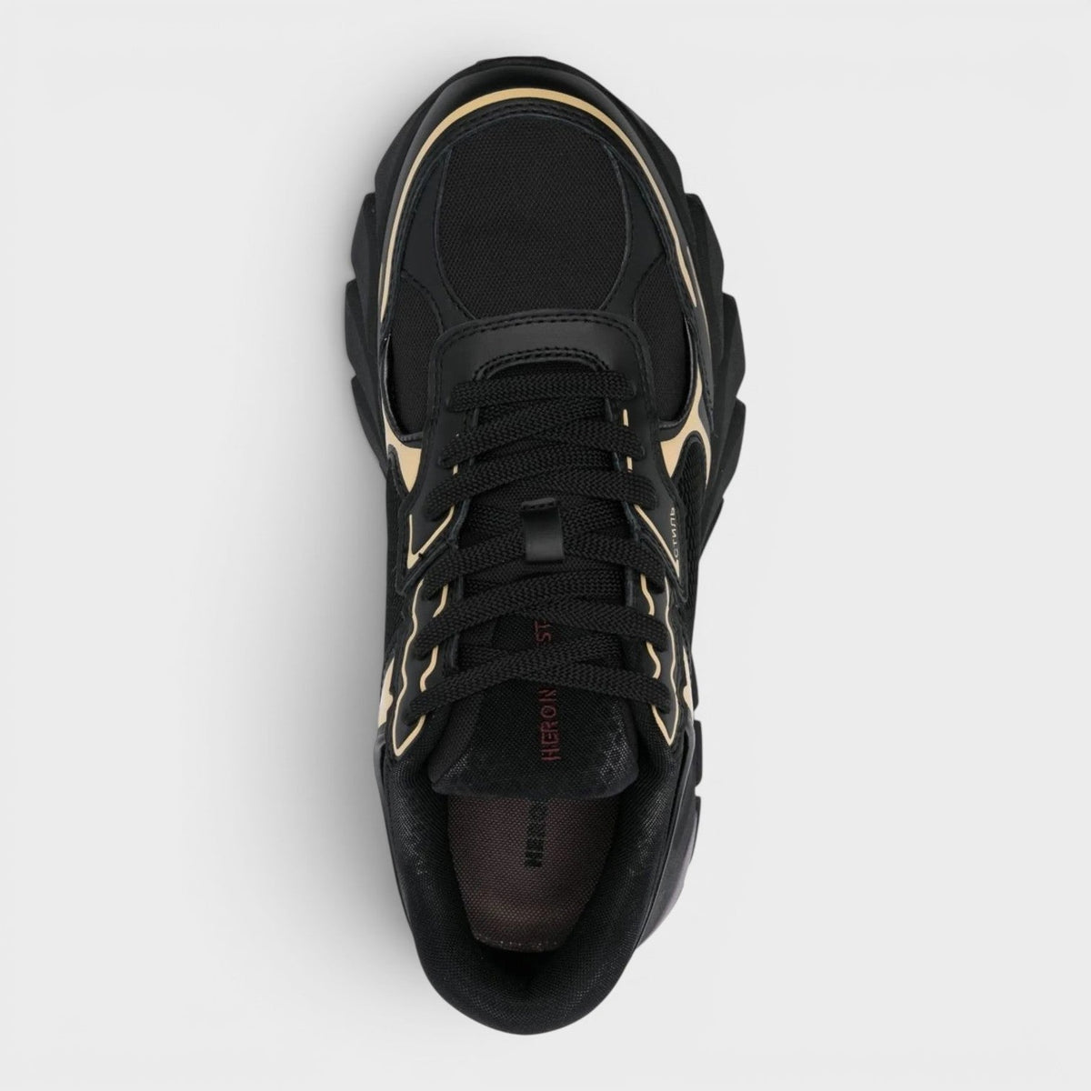 Block Stepper Sneakers Black Beige
