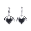 Nocturnal Succubus Heart Hoop Earrings