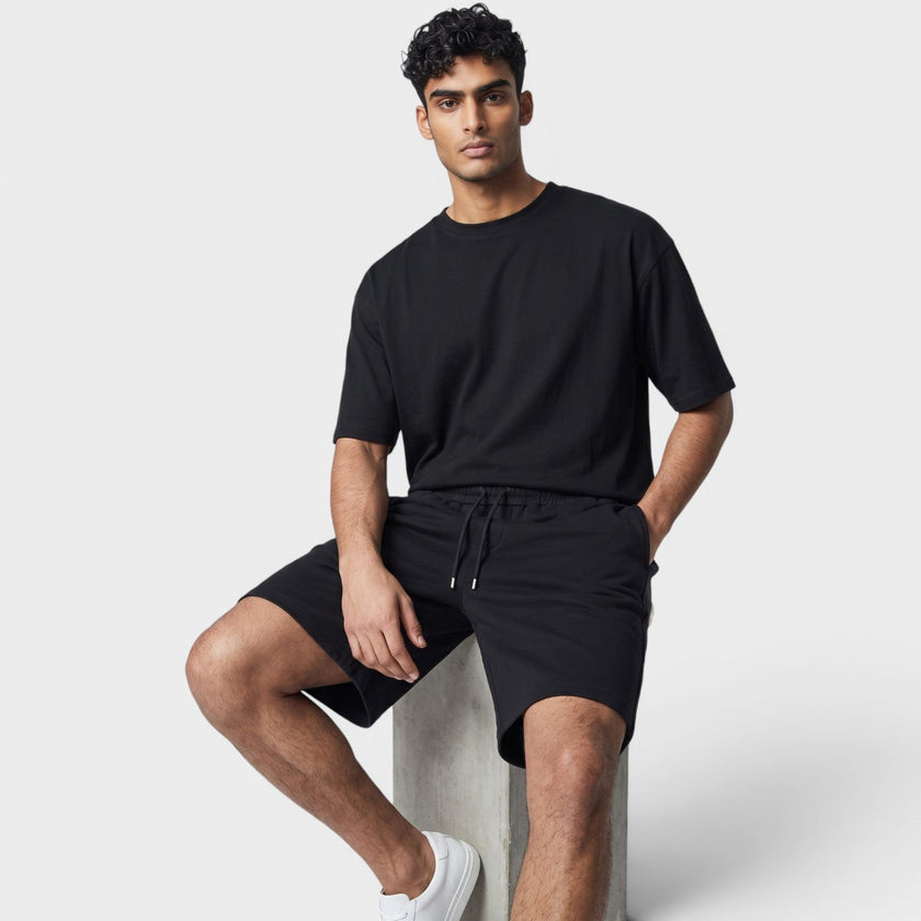 Cassandre Embroidered Fleece Sweatshorts Black