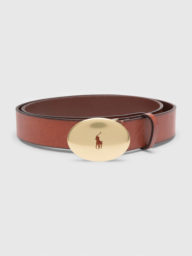 Polo Ralph Lauren Classic Logo Leather Belt Brown