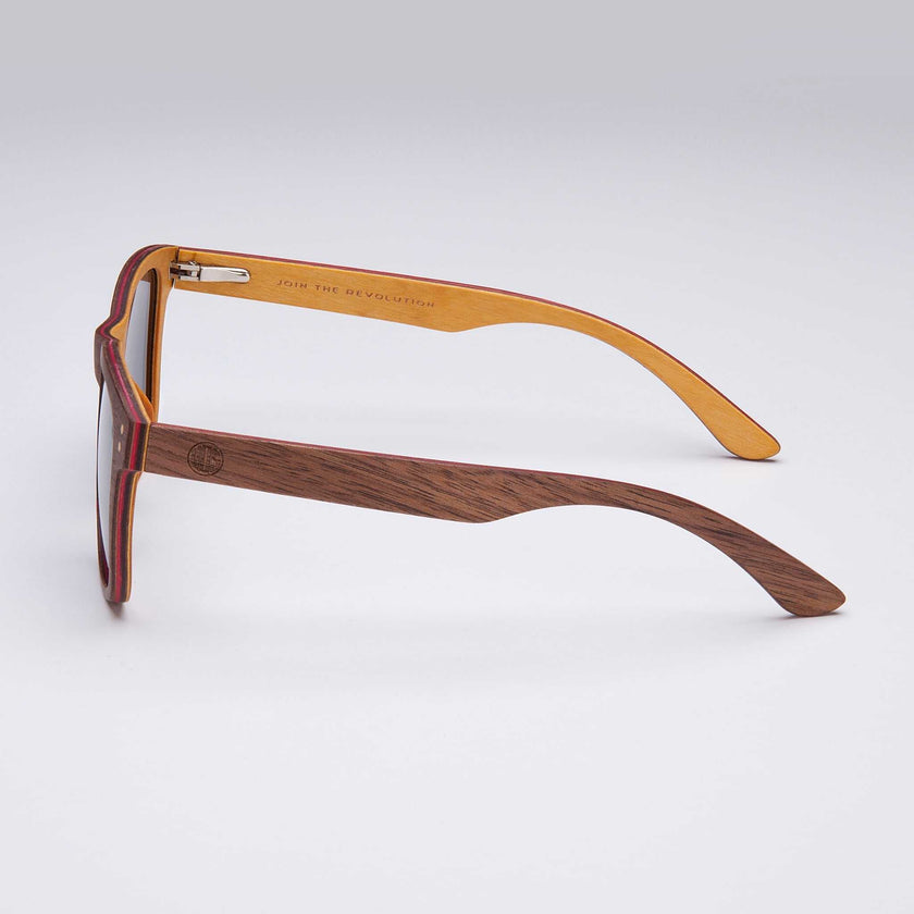 Fistral Wood Grain Polarised Sunglasses