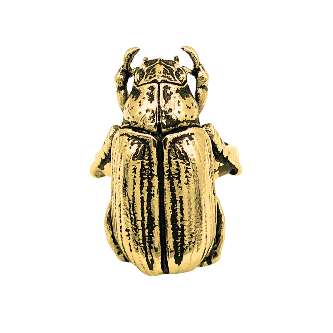 Gold Beetle Ring
