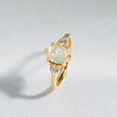 Opal Three Stone Ring in 18k Gold Vermeil