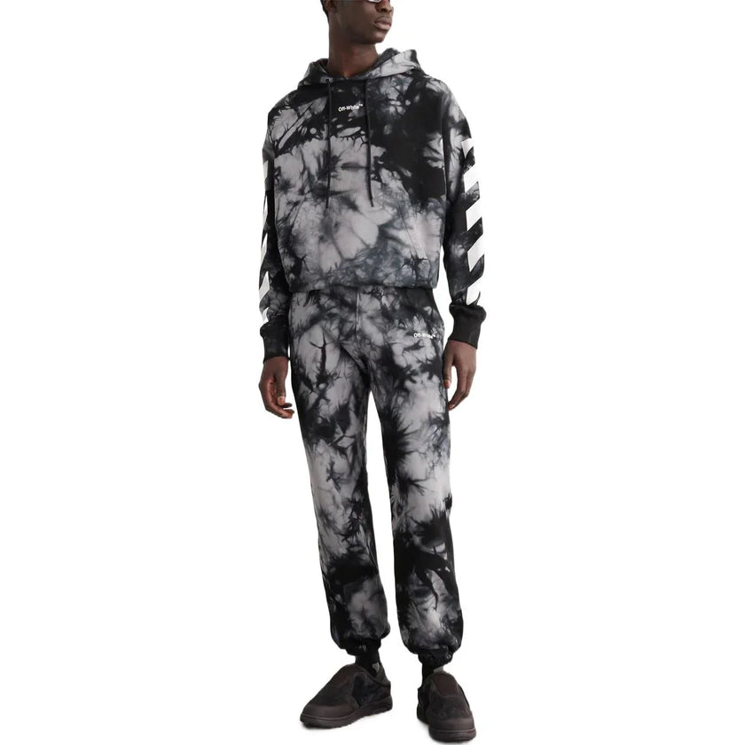 Diag Tie Dye Slim Sweatpant Warm Grey