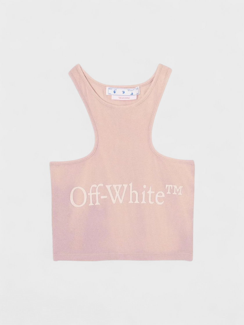 Logo Patch Ribbed Vest Top
