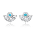 Santorini Turquoise Fan Earrings