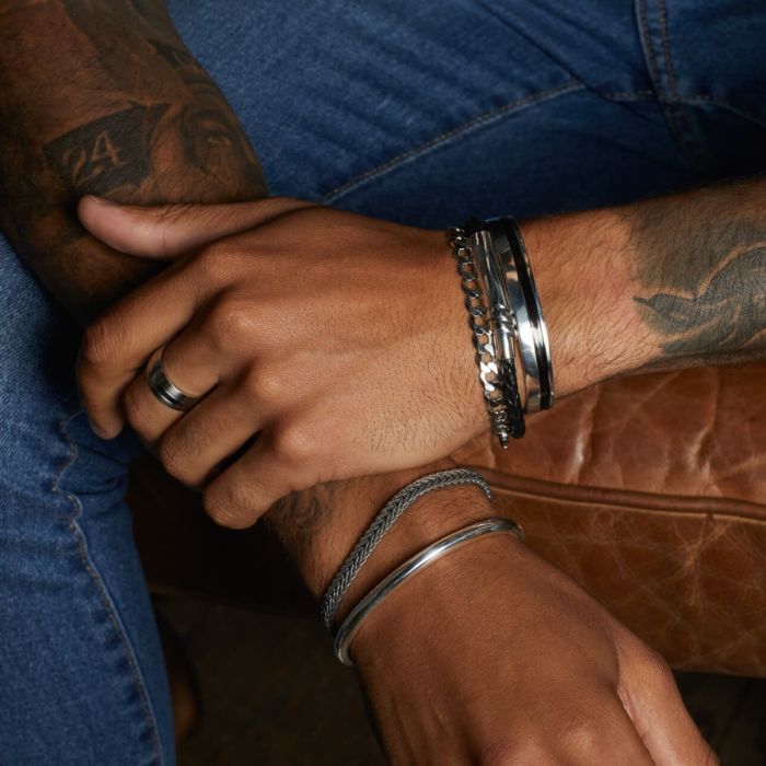 Fred Bennett Heavyweight Diamond Cut Curb Chain Bracelet