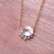 Aria Rose Quartz Necklace in 18k Rose Gold Vermeil