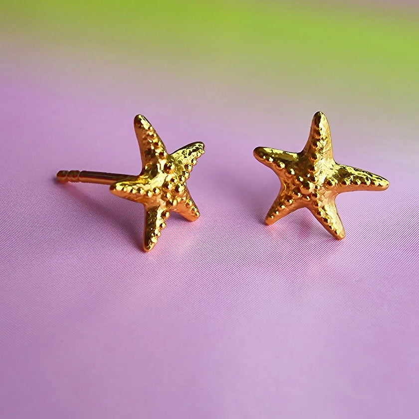 Gold-Seestern-Ohrstecker