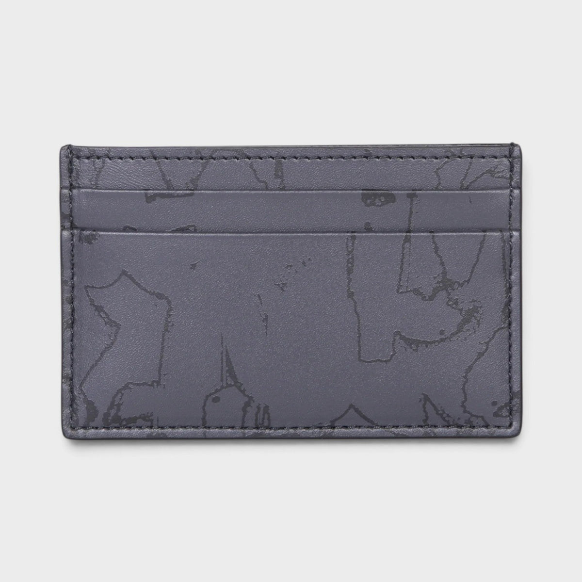 Logo Graffiti All-over Print Cardholder Black