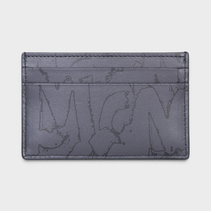 Logo Graffiti All-over Print Cardholder Black