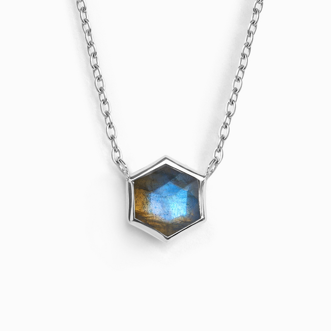 Labradorite Necklace in Sterling Silver