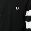 Ringer Embroidered Cotton Sweatshirt Black
